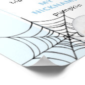 Poster Éffrayant Un anniversaire d'Halloween photo bleue  (Coin)