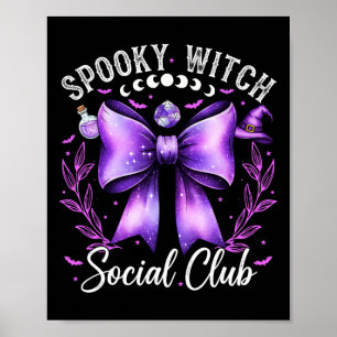 Poster Éffrayant Witch Social Club Coquette Funny Hallowe
