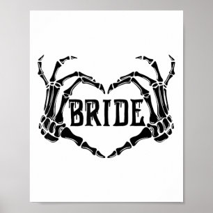 Poster Éffrayante mariée Skeleton mains Fiançailles Maria