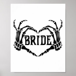 Poster Éffrayante mariée Skeleton mains Fiançailles Maria