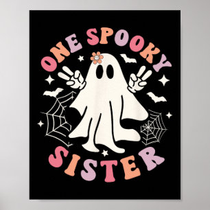 Poster Éffrayante Soeur Fantôme Éffrayant Retro Famille H