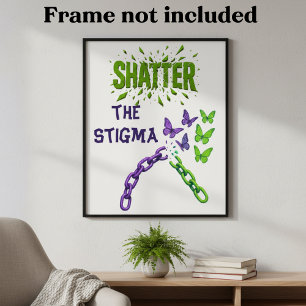 Poster Effrayer la stigmatisation - Santé mentale