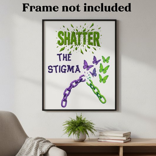 Poster Effrayer la stigmatisation - Santé mentale