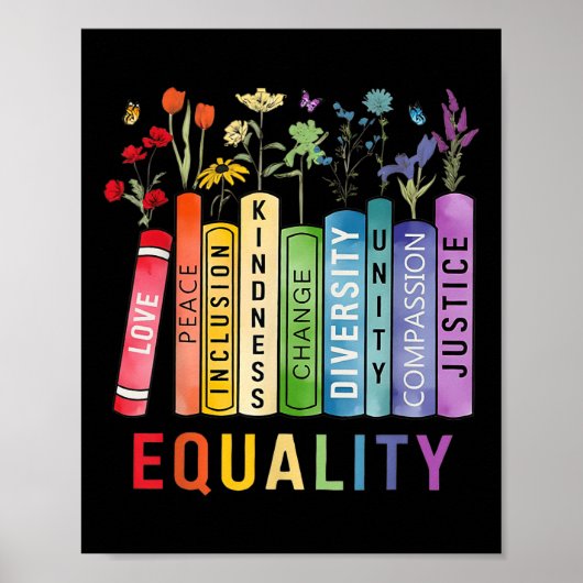 Poster Egalité Bibliothèque Diversité Inclusion Kindness  (Devant)