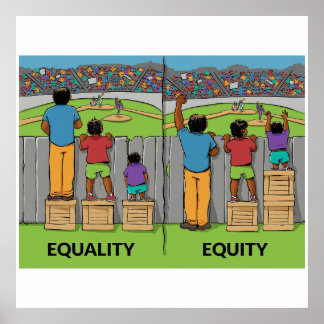 Poster Égalité contre Équité – Inspirer la Justice Social