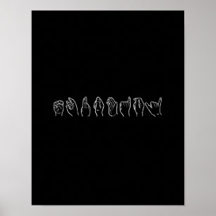 POSTER ÉGALITÉ DANS LA LANGUE DES SIGNES - BLANC - .PNG