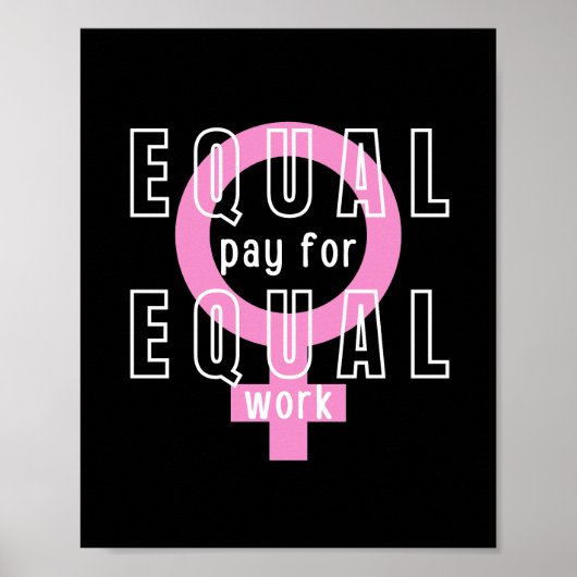 Poster Égalité De Rémunération Pour Un Travail Égal Fémin (Devant)