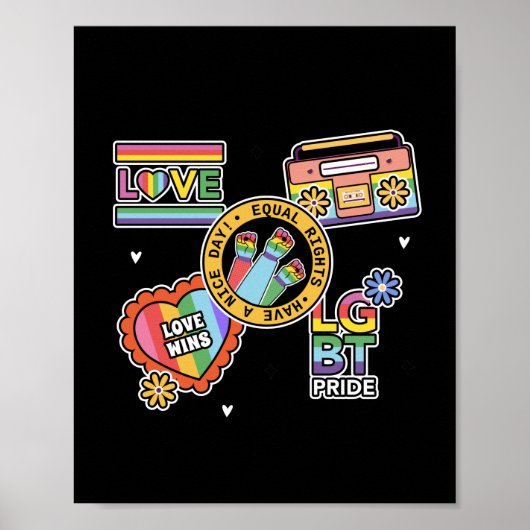 Poster Égalité des droits. l'amour gagne la fête de la fi (Devant)
