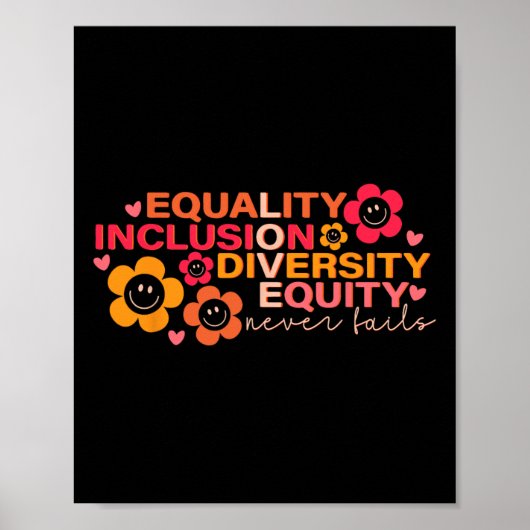 Poster Égalité Inclusion Diversité Équité Puzzle Autisme (Devant)