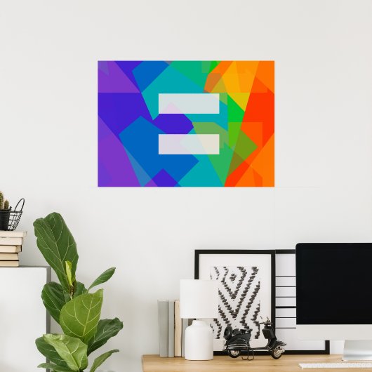 Poster Égalité (LGBT) (Bureau à domicile)