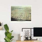 Poster Egg Harbour City, NJ Carte panoramique - 1865 (Bureau à domicile)