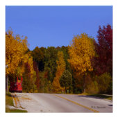 Poster Egg Harbour, WI automne saison avec chariot (Devant)