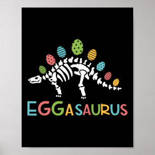 Poster Eggasaurus Easter Stegosaurus Dinosaur Garçons T