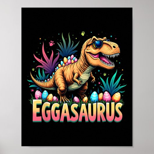 Poster Eggasaurus Pâques Stegosaurus Dinosaure Garçons En (Devant)