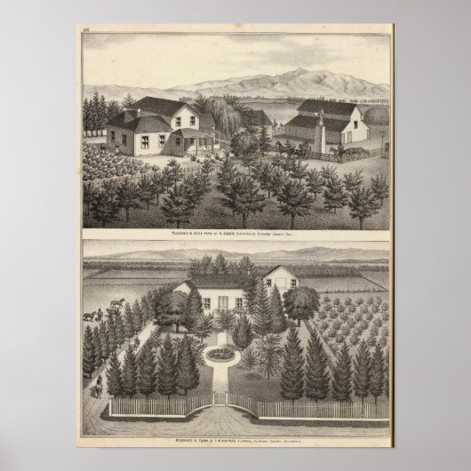 Poster Egger, Résidences de Haines, fermes (Devant)