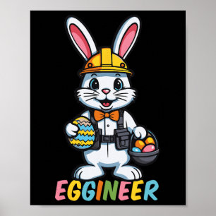 Poster Eggineer Ingénieur Drôle Jour de Pâques Hommes Fem