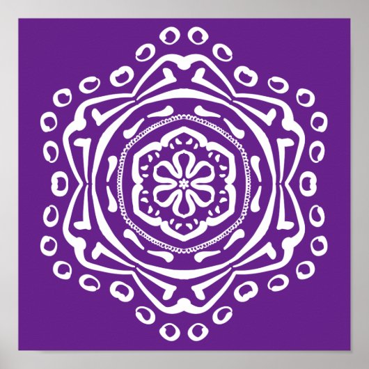Poster Eggplant Mandala (Devant)