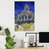 Poster Église à Auvers par Van Gogh Peinture Art (Bureau à domicile)