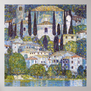 Poster Église à Cassone, Gustav Klimt