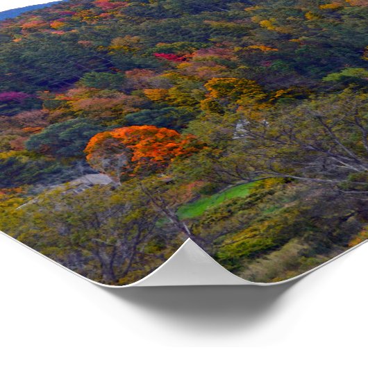 Poster Église à Stowe, Vermont, en automne (Coin)