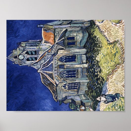Poster Eglise Auvers Sur Oise peinture Vincent van Gogh (Devant)