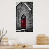 Poster Eglise avec portes rouges (Cuisine)