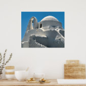 Poster Eglise balnéaire à Mykonos, Grèce Voyage (Cuisine)
