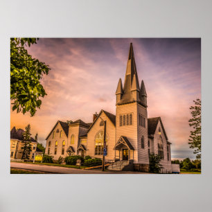 Poster Église baptiste de Windsor, Nouvelle-Écosse HDR