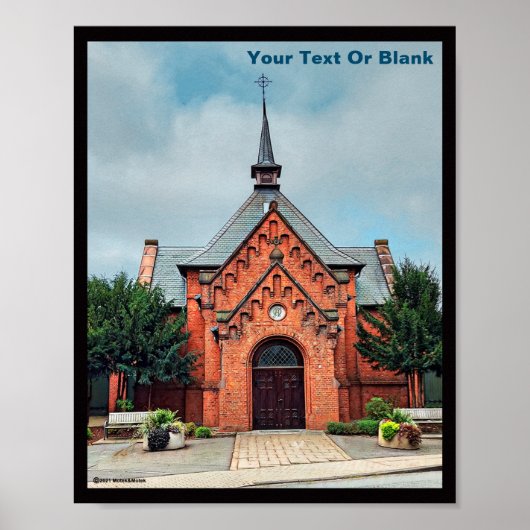 Poster Église de briques rouges, Bielefeld (Devant)