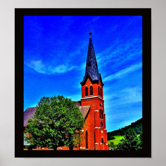 Poster Église de Campagne (Devant)