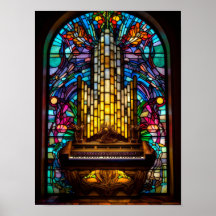 Église de fantasy gothique orgue à tuyaux art de v