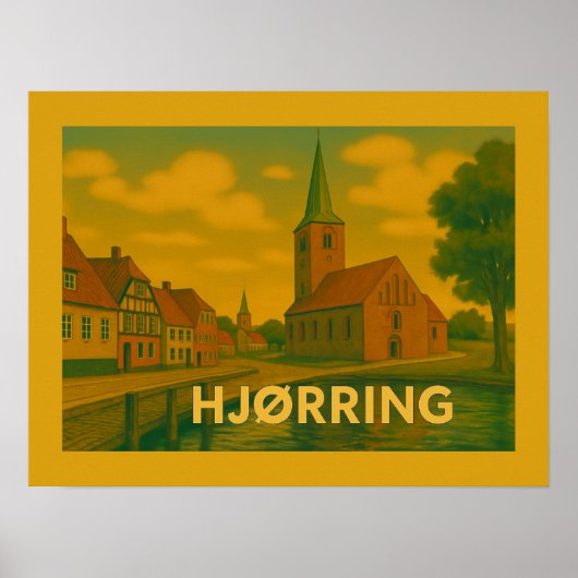 Poster Église de Hjørring Danemark (Devant)