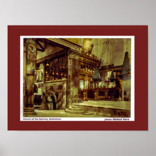 Poster Eglise de la Nativité, Bethléem. Art chrétien
