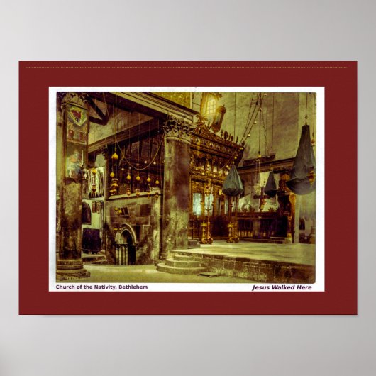 Poster Eglise de la Nativité, Bethléem. Art chrétien (Devant)