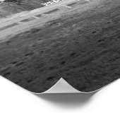 Poster Église de la Petite Campagne en noir et blanc (Coin)