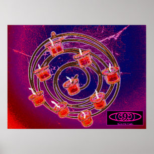 Poster Église de la Spirale des 9 bougies