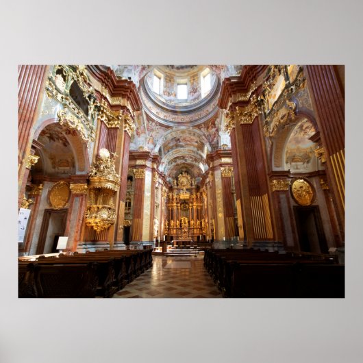Poster Église de l'abbaye de Melk, basse Autriche (Devant)