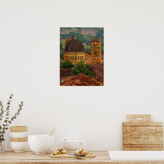 Poster Église de l'Immaculée Conception encadrée (Cuisine)