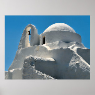 Poster Église de Panagia Paraportiani, Mykonos, Grèce