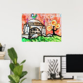 Poster Église de poulet (Bureau à domicile)
