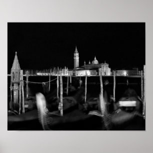 Poster Église de San Giorgio Maggiore, gondoles à Venise