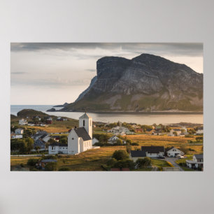 Poster Église des îles Lofoten Norvège