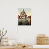 Poster Eglise du Salut Venise Italie Gondolas (Cuisine)