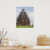 Poster Église en bois ornée, Russie (Cuisine)