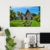 Poster Église en pierre de l'île de Kwato (Bureau à domicile)