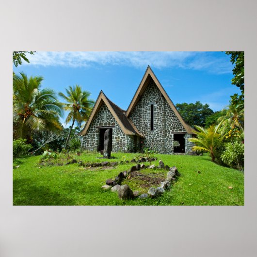 Poster Église en pierre de l'île de Kwato (Devant)