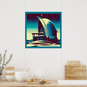 Poster Église futuriste SF 1 (Cuisine)