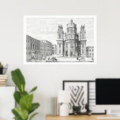 Poster Eglise Notre Dame, Salzbourg, Autriche, de 'Ent (Bureau à domicile)