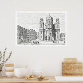 Poster Eglise Notre Dame, Salzbourg, Autriche, de 'Ent (Cuisine)