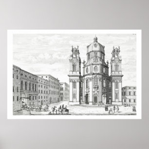 Poster Eglise Notre Dame, Salzbourg, Autriche, de 'Ent